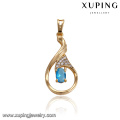 32917 Xuping top grade 18k ouro perfeito preenchido pingente em forma oval jóias artificiais
